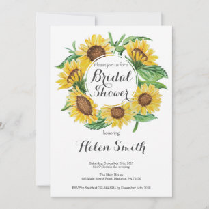 Invitación para Despedida de Soltera con Girasoles