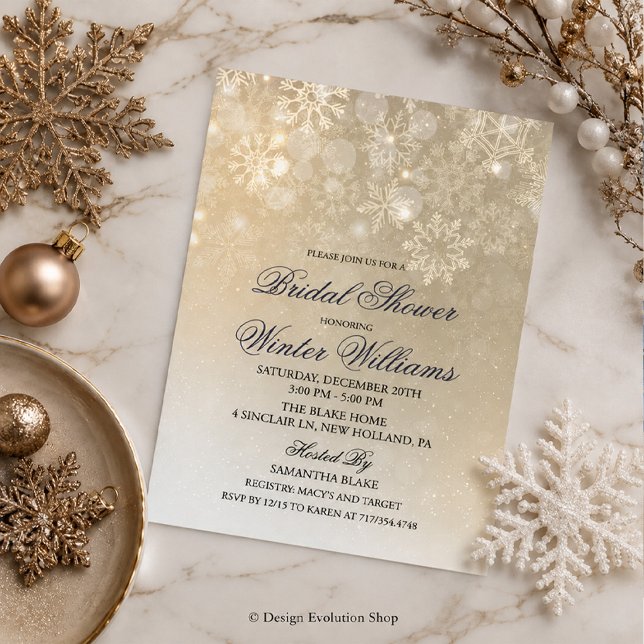 Invitación para Despedida de Soltera Copo de Nieve (Subido por el creador)