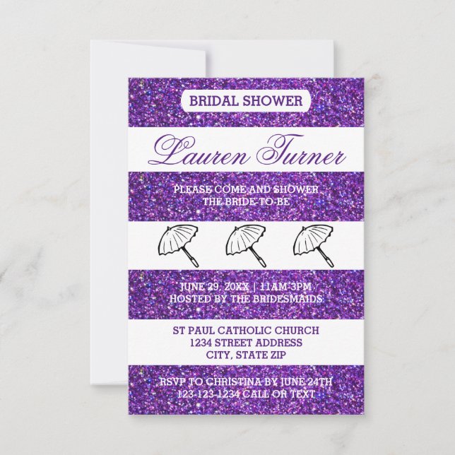 Invitación para Despedida de Soltera de Rayas Mora (Anverso)