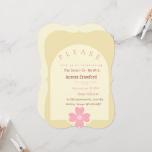 Invitación para Despedida de Soltera   Flor Rosa E