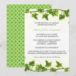 Invitación para Despedida de Soltera - Hiedra Verd