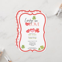 Invitación para despedida de soltera Lucky in Love