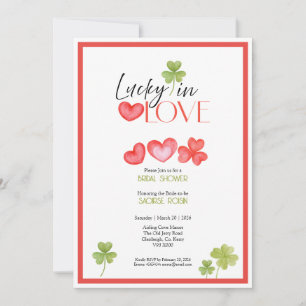 Invitación para despedida de soltera Lucky in Love