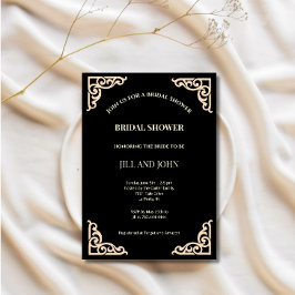 Invitación para Despedida de Soltera Negra Arte De