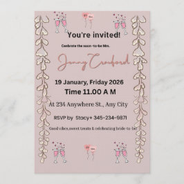 Invitación para Despedida de Soltera | Plantilla D
