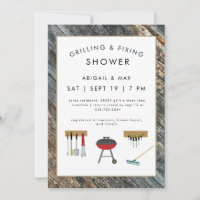 Invitación para ducha de boda de parejas a la parr