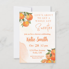 Invitación para Ducha de Flores de Naranja