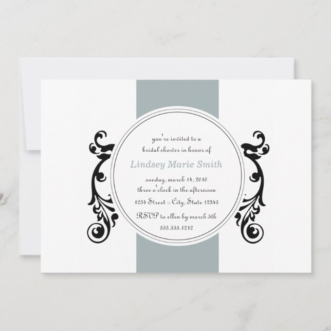 invitación para ducha de novia (Anverso)