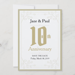 Invitación para el 10º Aniversario de Diseño Flora