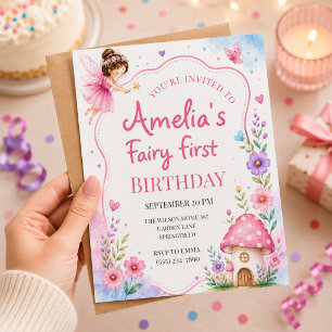 Invitación para el 1er cumpleaños de la princesa h