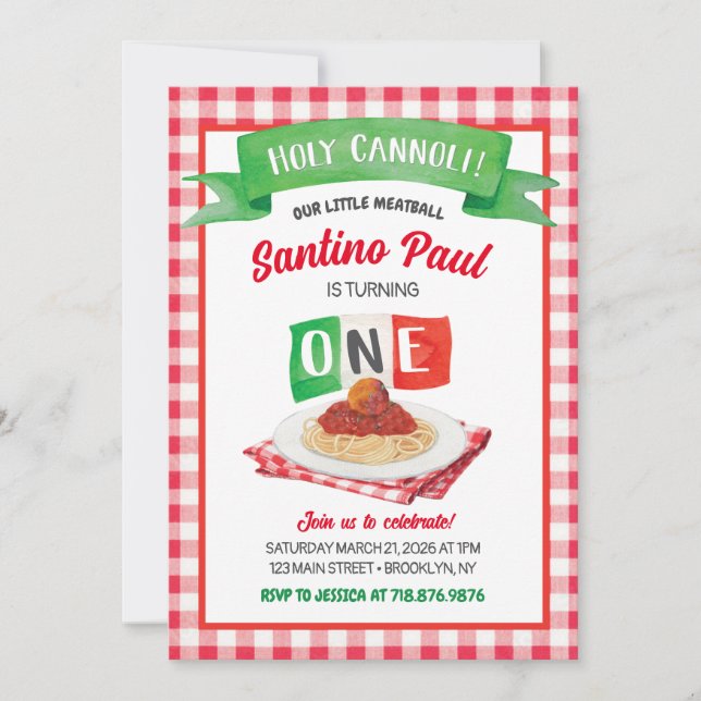 INVITACIÓN PARA EL 1er CUMPLEAÑOS DE LITTLE MEATBA (Anverso)