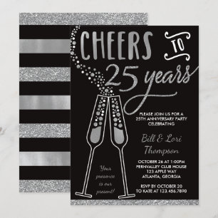 Invitación para el 25º Aniversario, Brillo/hojalat