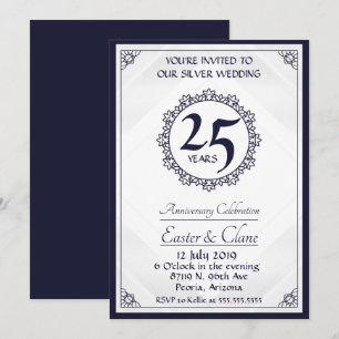 Invitación para el 25º Aniversario Royal Blue