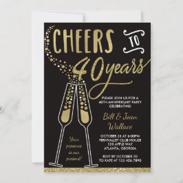 Invitación para el 40º Aniversario de Boda, Brillo