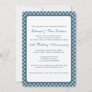 Invitación para el 45º Aniversario de Bodas de Zaf