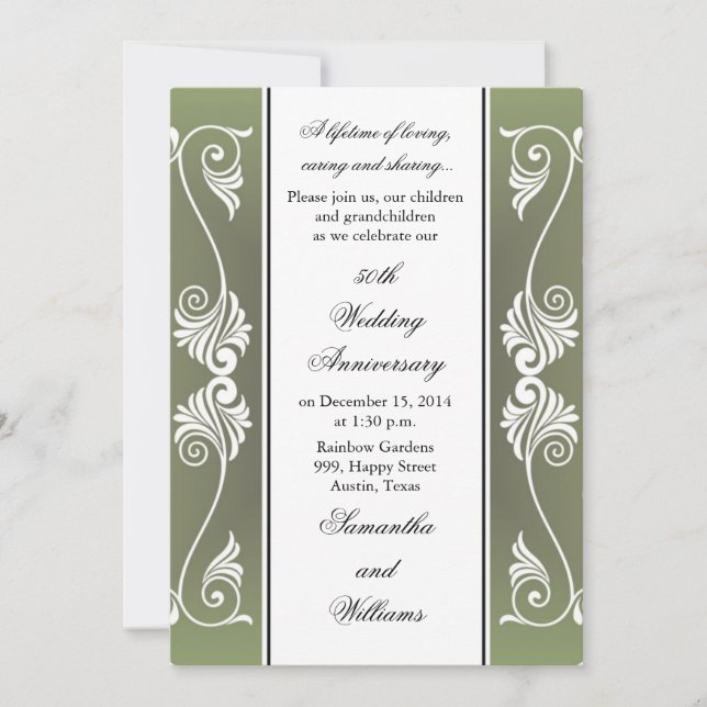 Invitación para el 50º Aniversario de Bodas (Anverso)