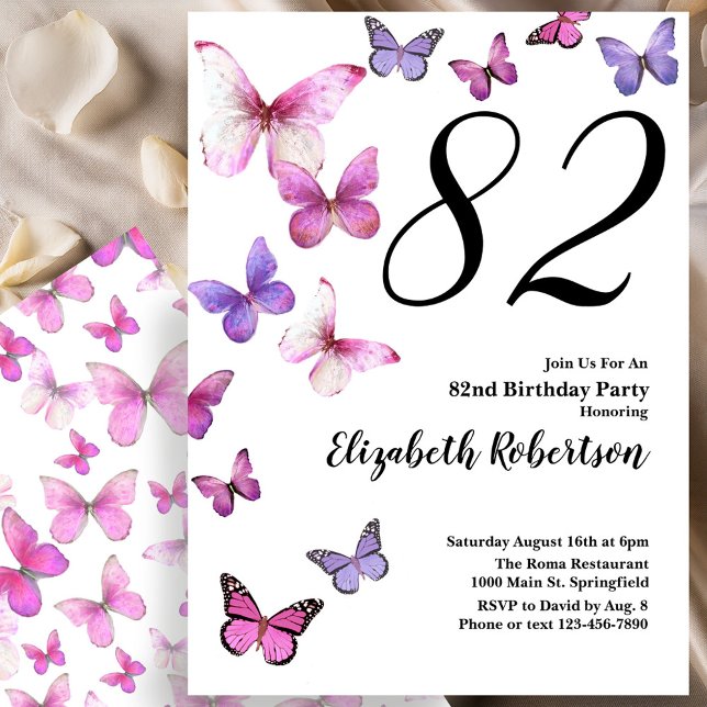 Invitación para el 82 cumpleaños de Butterfly en r (Subido por el creador)
