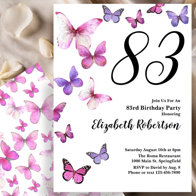 Invitación para el 83 cumpleaños de Butterfly en r (Subido por el creador)