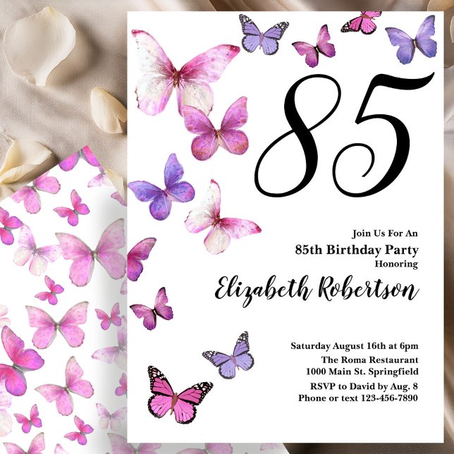 Invitación para el 85 cumpleaños de Butterfly en r (Subido por el creador)