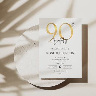 Invitación para el 90 cumpleaños