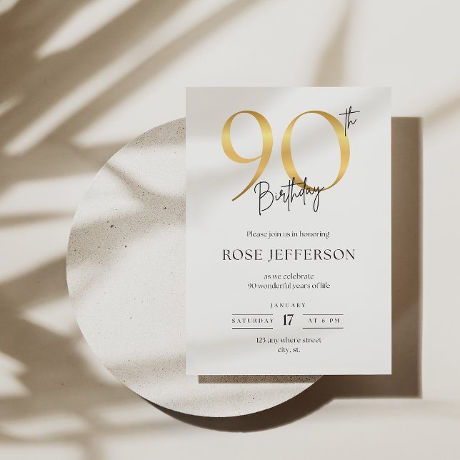 Invitación para el 90 cumpleaños (Subido por el creador)