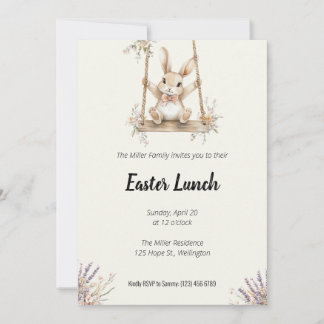 Invitación para el almuerzo de Pascua