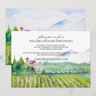 Invitación para el almuerzo y la degustación de vi