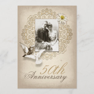 invitación para el aniversario de boda elegante