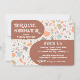 Invitación para el Arco de Ducha Retro Moderno Ter