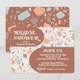 Invitación para el Arco de Ducha Retro Moderno Ter