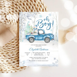 Invitación para el Baby Shower de Camión de Invier