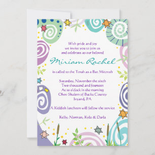 Invitación para el Bar Mitzvah de MOTHER NATURE SW