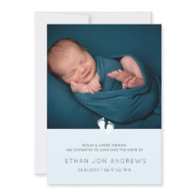Invitación para el bebé Pata moderna para el bebé