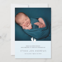 Invitación para el bebé Pata moderna para el bebé