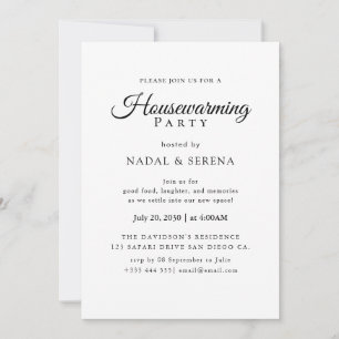 invitación para el calentamiento de la casa