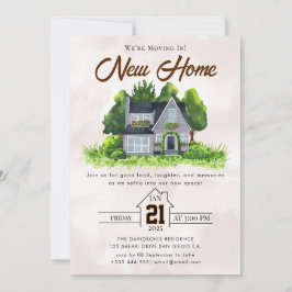 invitación para el calentamiento de la casa