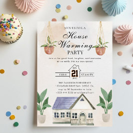 invitación para el calentamiento de la casa