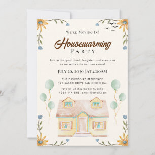 invitación para el calentamiento de la casa