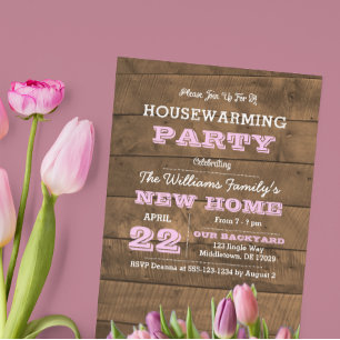 Invitación para el calentamiento de la casa en Tul