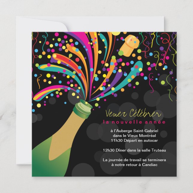 Invitación para el célébrer la Nouvelles Années (Anverso)