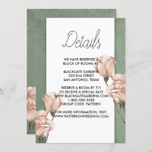 invitación para el cierre de plantas verdes de mod