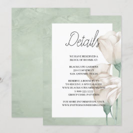 invitación para el cierre de plantas verdes de mod
