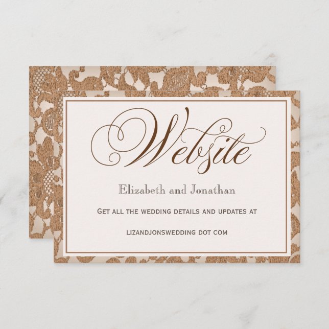 Invitación para el cierre del sitio web del Boda d (Anverso / Reverso)