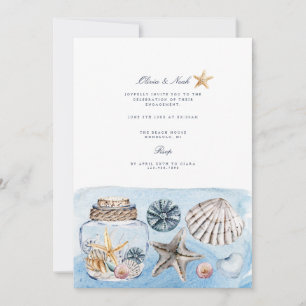 Invitación para el compromiso de cascos de playa t