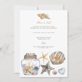 Invitación para el compromiso de cascos de playa t