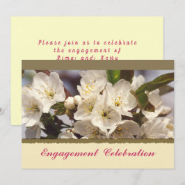 Invitación para el compromiso de florecimiento de