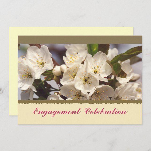Invitación para el compromiso de florecimiento de  (Anverso / Reverso)