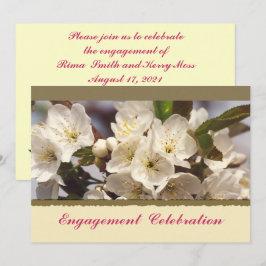 Invitación para el compromiso de florecimiento de