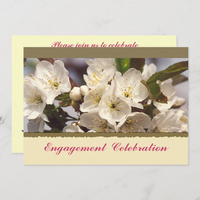 Invitación para el compromiso de florecimiento de  (Anverso / Reverso)