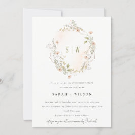 Invitación para el compromiso de la flor silvestre